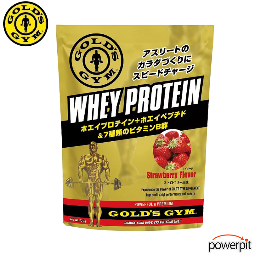 ゴールドジム プロテイン ストロベリー ストロベリー風味 360g ホエイ ホエイプロテイン GOLD's GYM トレーニング 補助 食間 食後 運動後 おいしい F5615